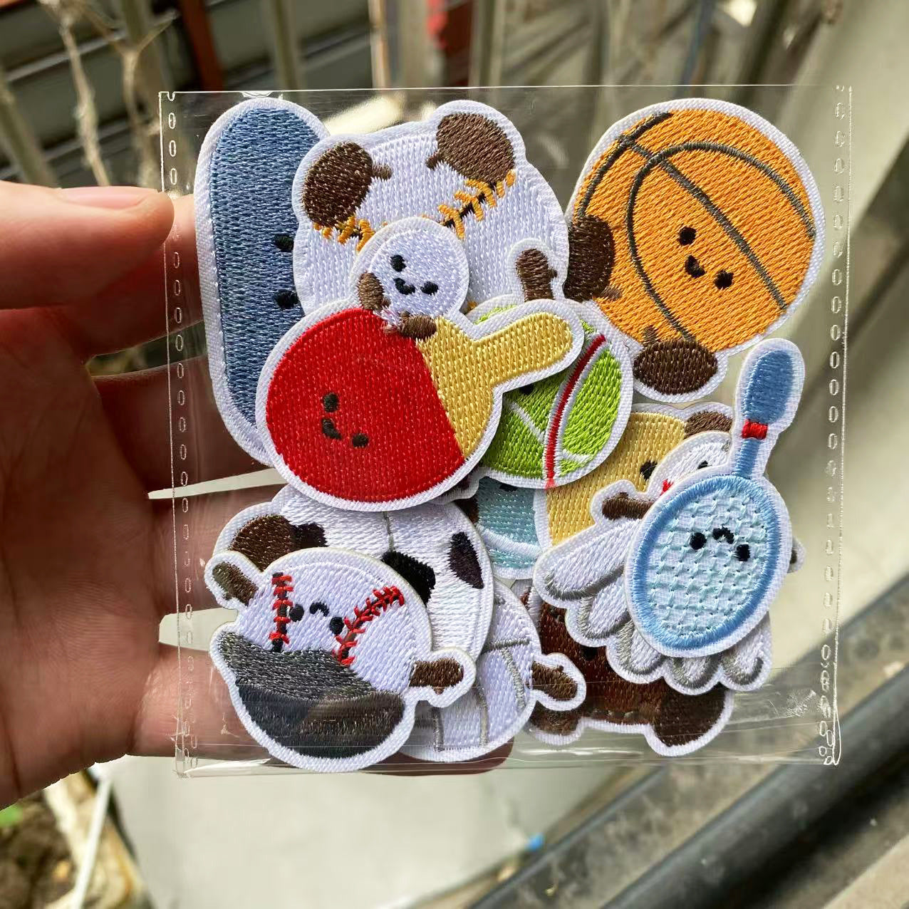 Wholesale Mini football embroidery patch DIY handmade cartoon badminton embroidery